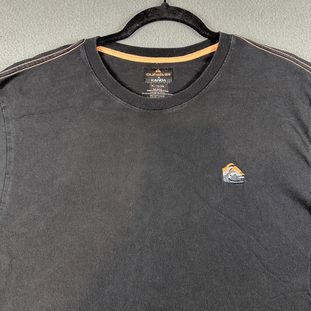 Quiksilver x Kanoa Igarashi Mens XL Black Organic Cotton Logo T-Shirt Surf Tee
